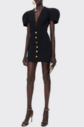 Esada V-neck Buttoned Mini Dress