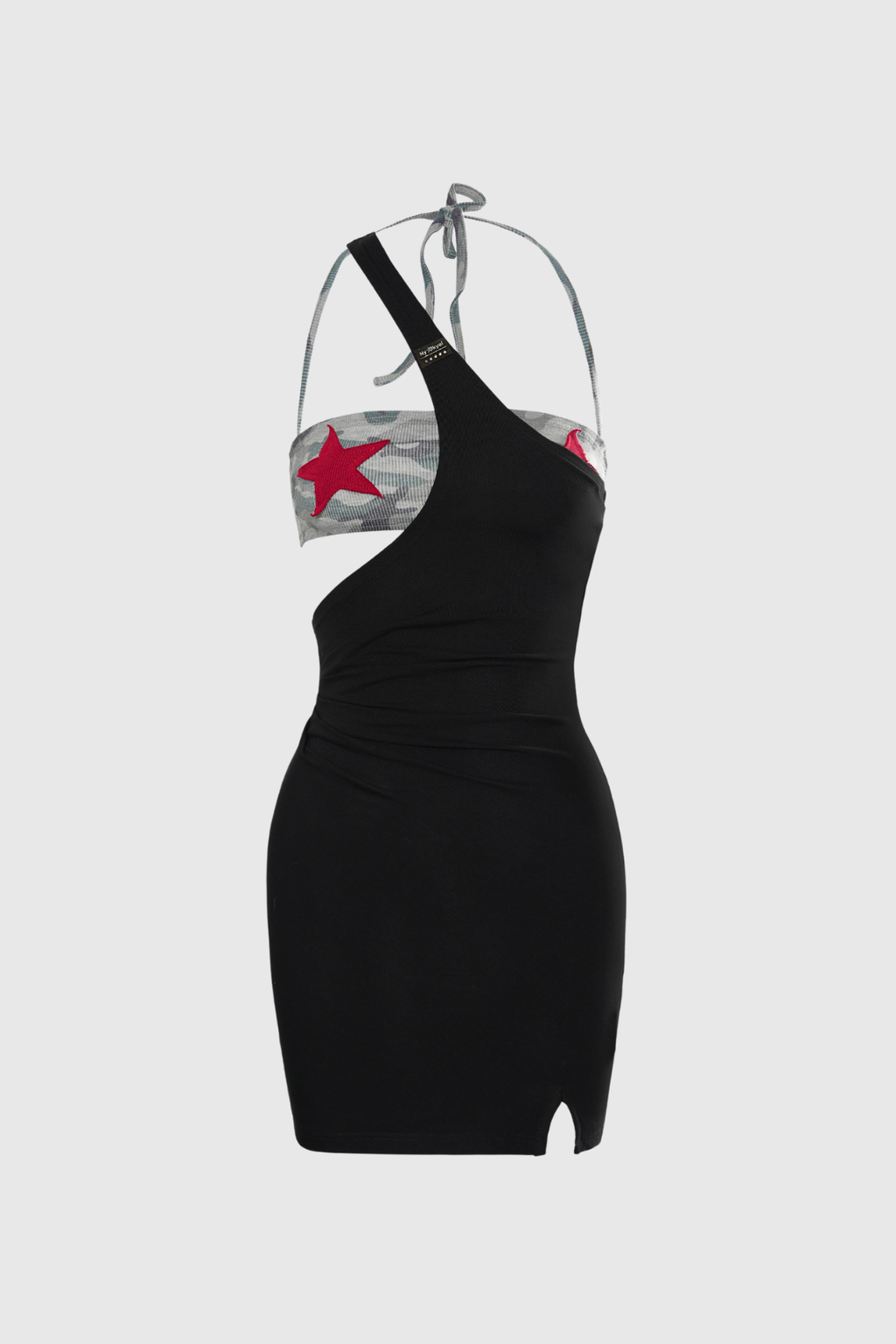 Fabien Deconstruct Camouflage Bodycon Mini Dress