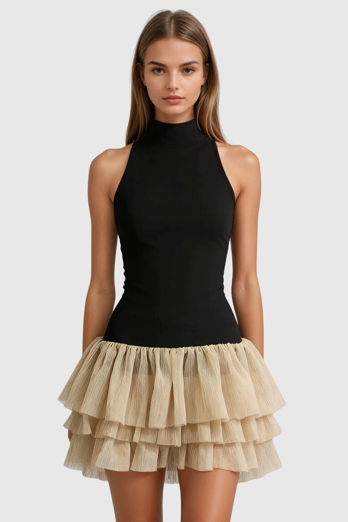 Faithe Tank Top Ruffle Mini Dress